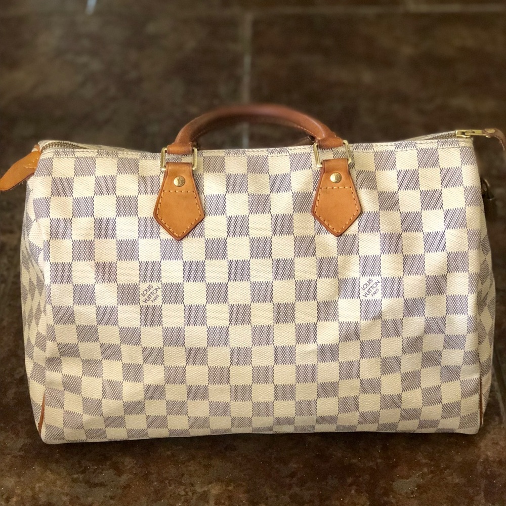 Authentic Louis Vuitton Damier Azur Speedy 35